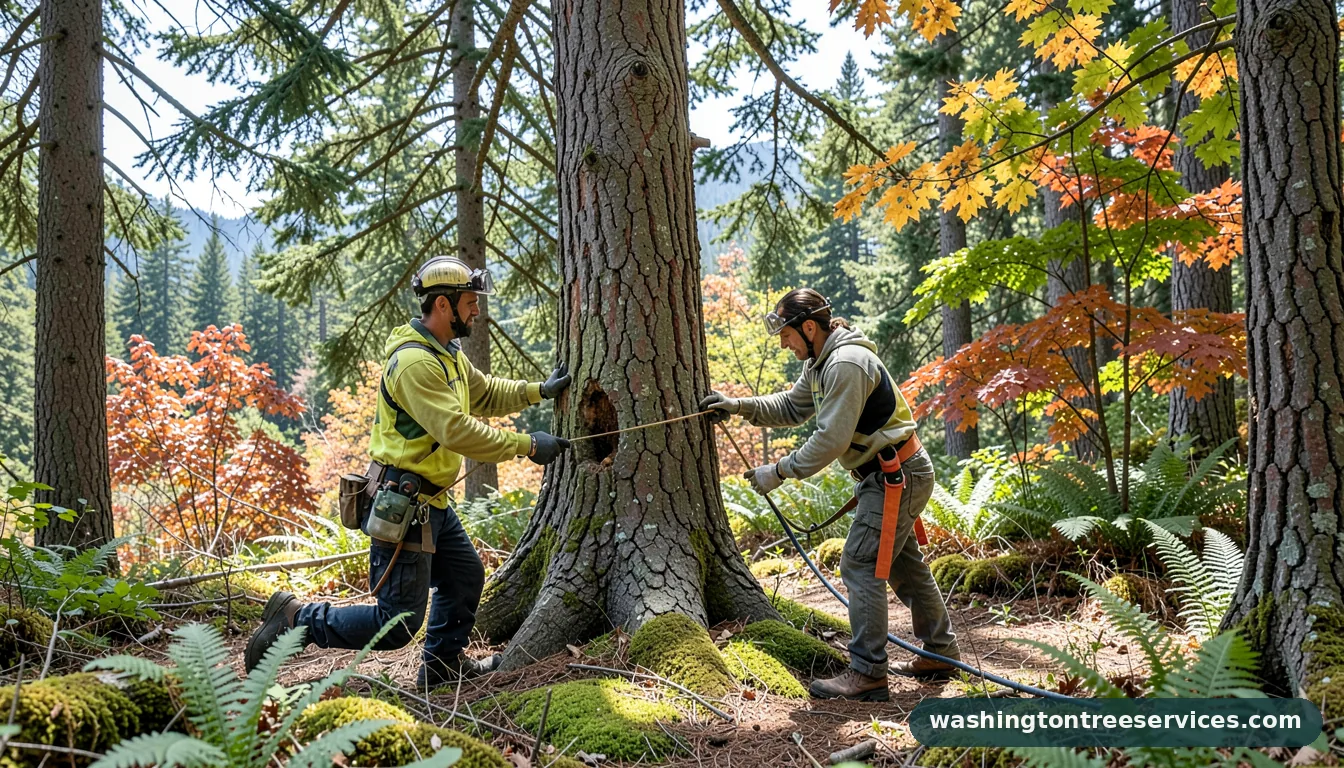 borer beetle tree treatment - certified arborists at work in Washington