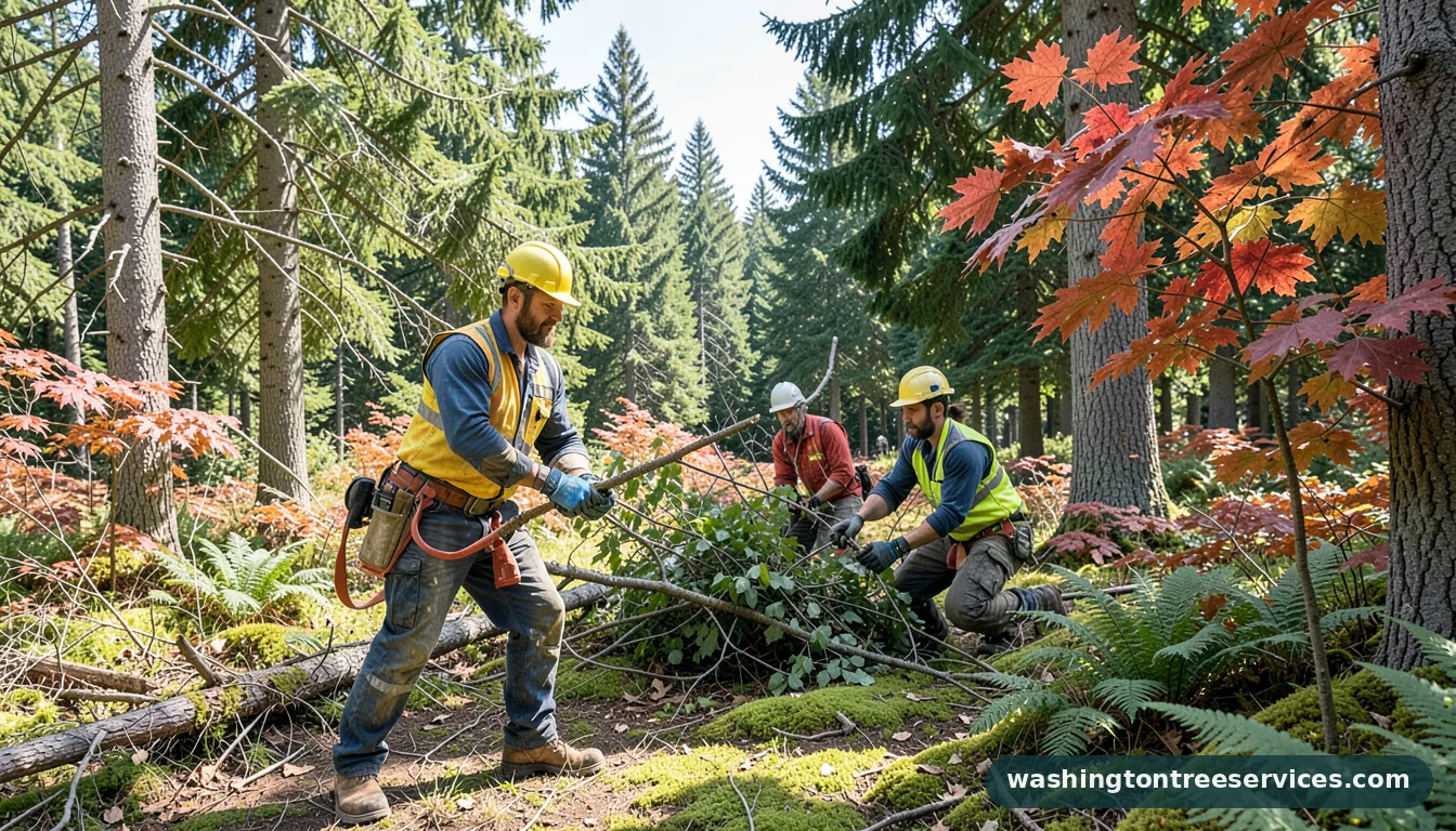 bruisers tree service - tree service equipment and crew in Washington