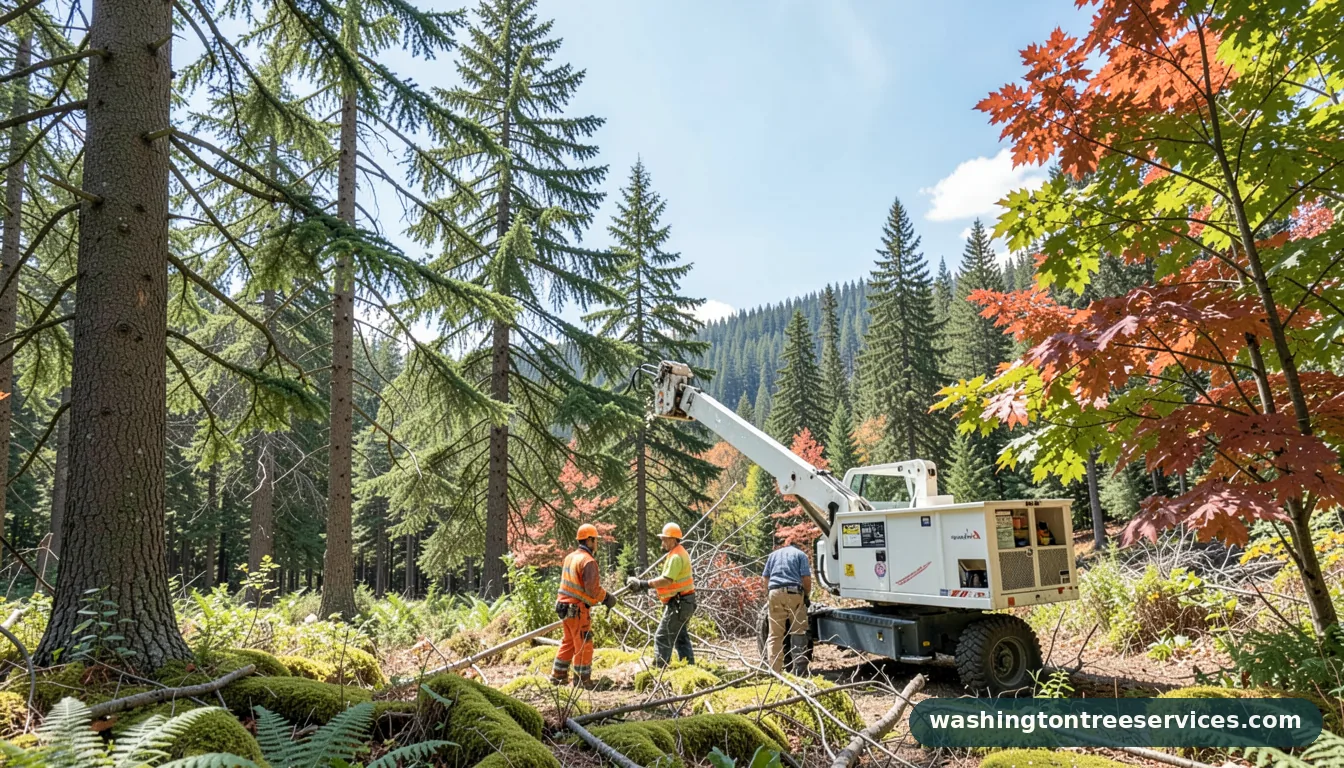 bucket truck tree trimming in Washington | Washington Tree Services bucket truck tree trimming - professional tree service in Washington