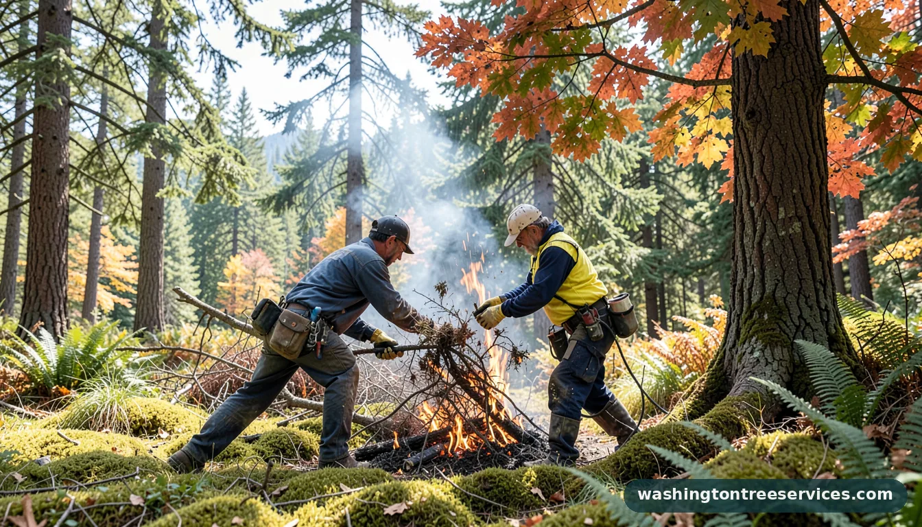 burning bush pruning - completed tree work by Washington Tree Services