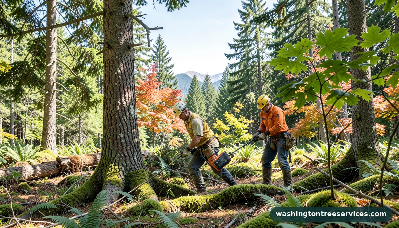 c&g tree service - certified arborists at work in Washington