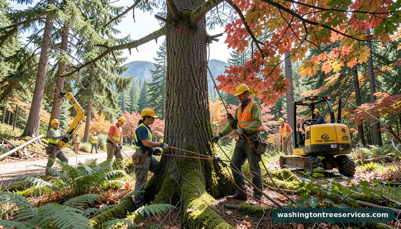 c&g tree service - tree service equipment and crew in Washington