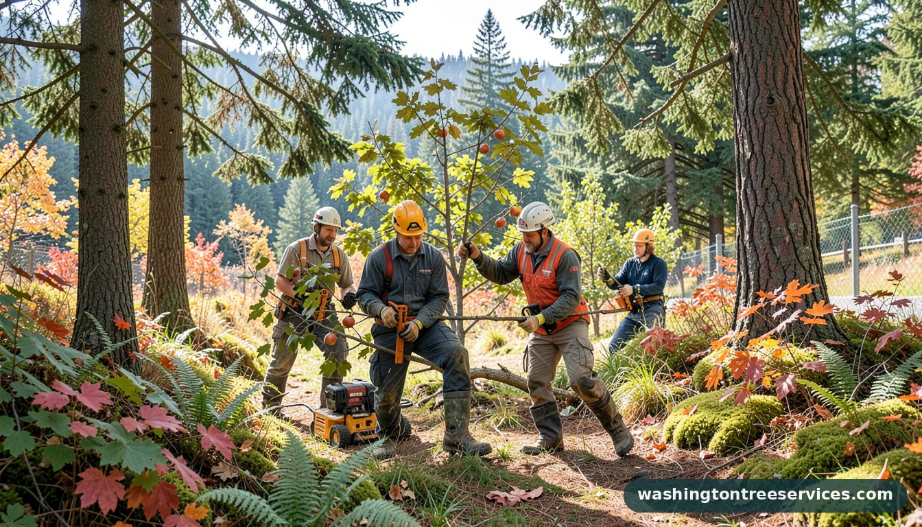 can i trim apple trees in the fall - certified arborists at work in Washington