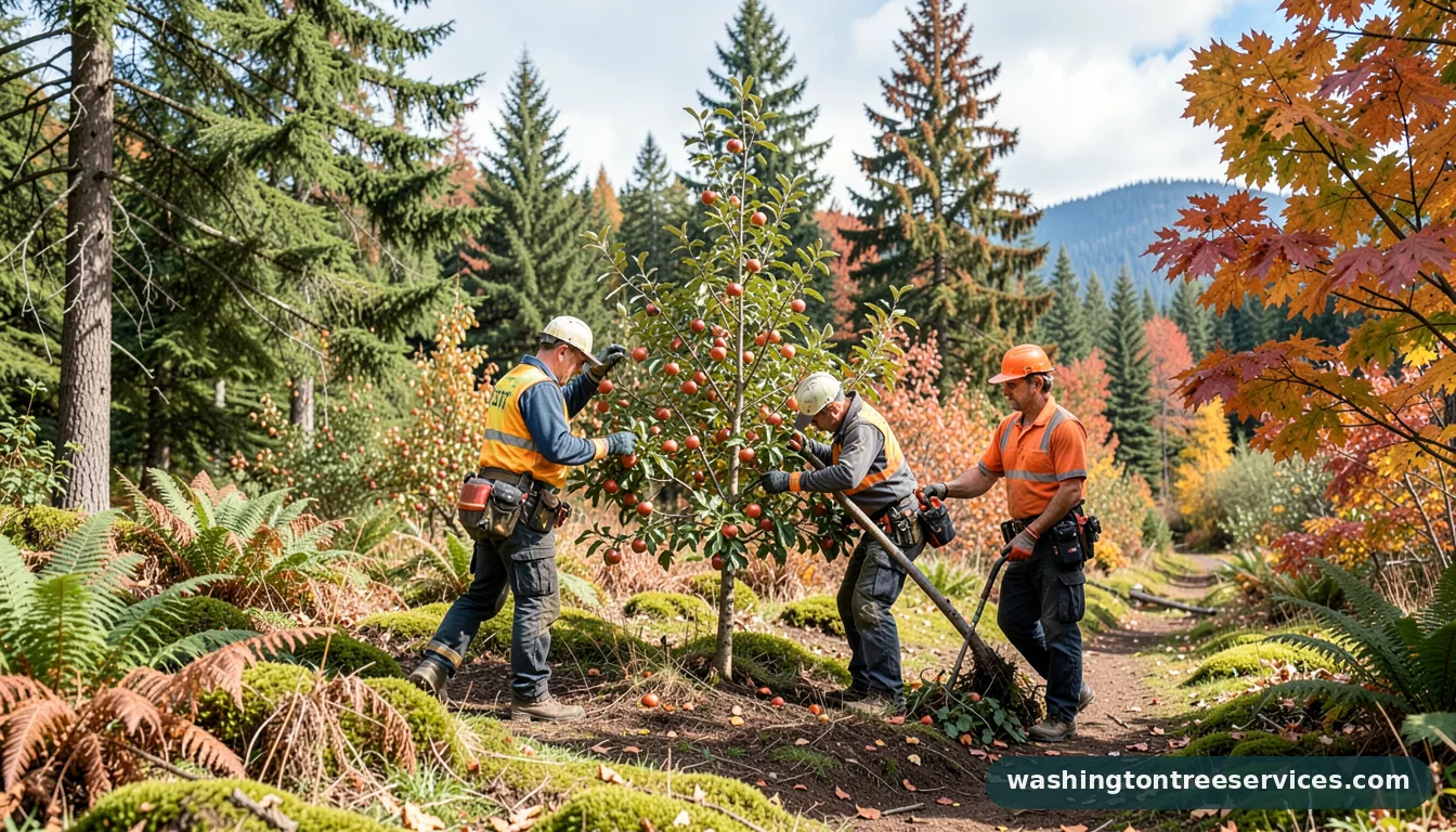 can i trim apple trees in the fall - tree service equipment and crew in Washington