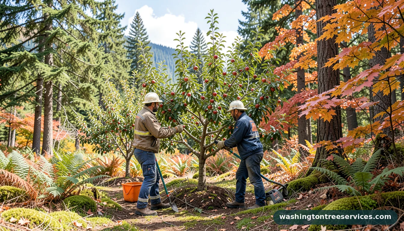can i trim apple trees in the fall - completed tree work by Washington Tree Services