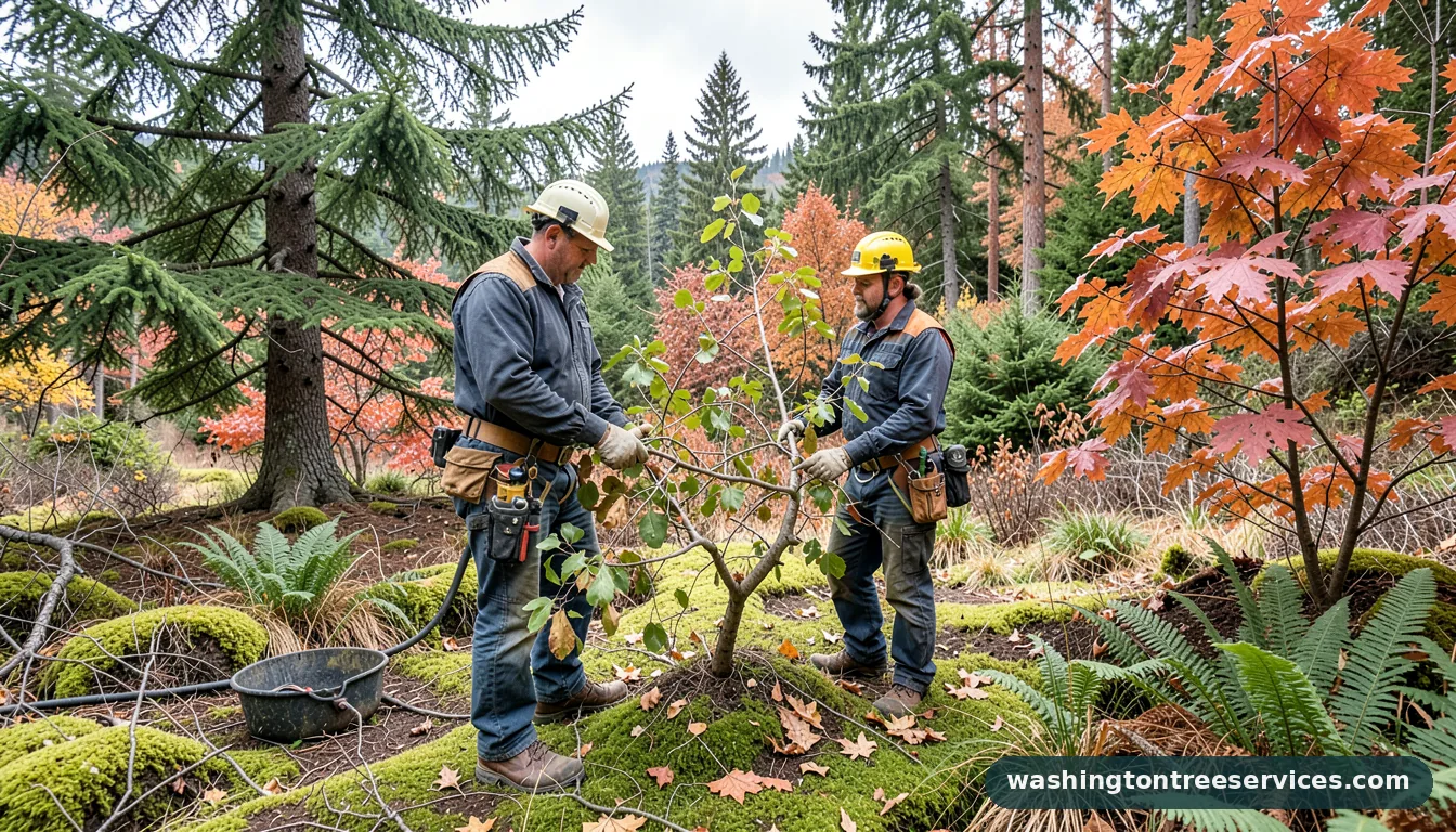 Certified arborists handling can i trim fruit trees in the fall in Washington can i trim fruit trees in the fall - certified arborists at work in Washington