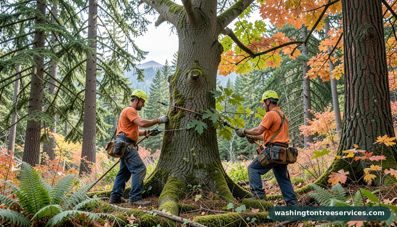 Certified arborists handling can you kill an oak tree by trimming it in Washington can you kill an oak tree by trimming it - certified arborists at work in Washington