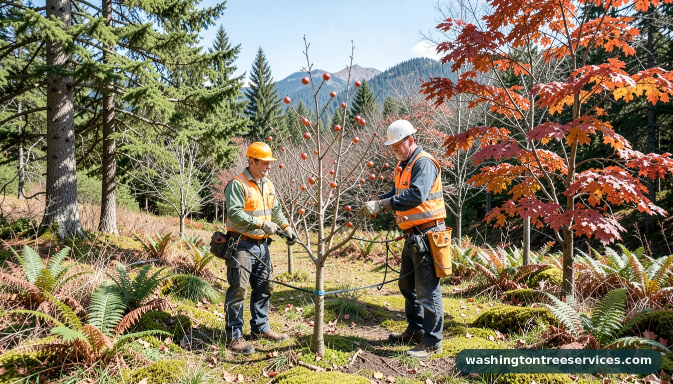 Professional equipment for can you prune apple trees in winter in Washington can you prune apple trees in winter - tree service equipment and crew in Washington
