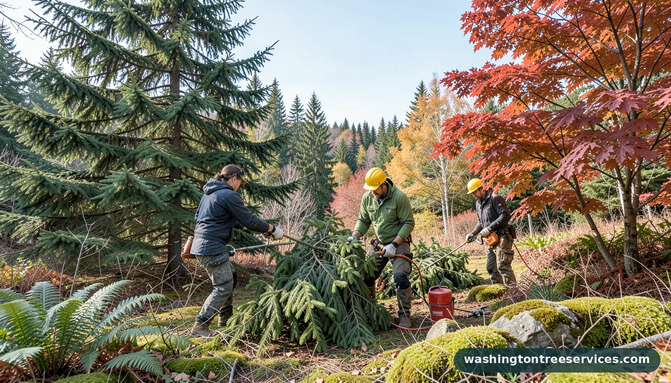can you prune evergreens in winter - professional tree service in Washington