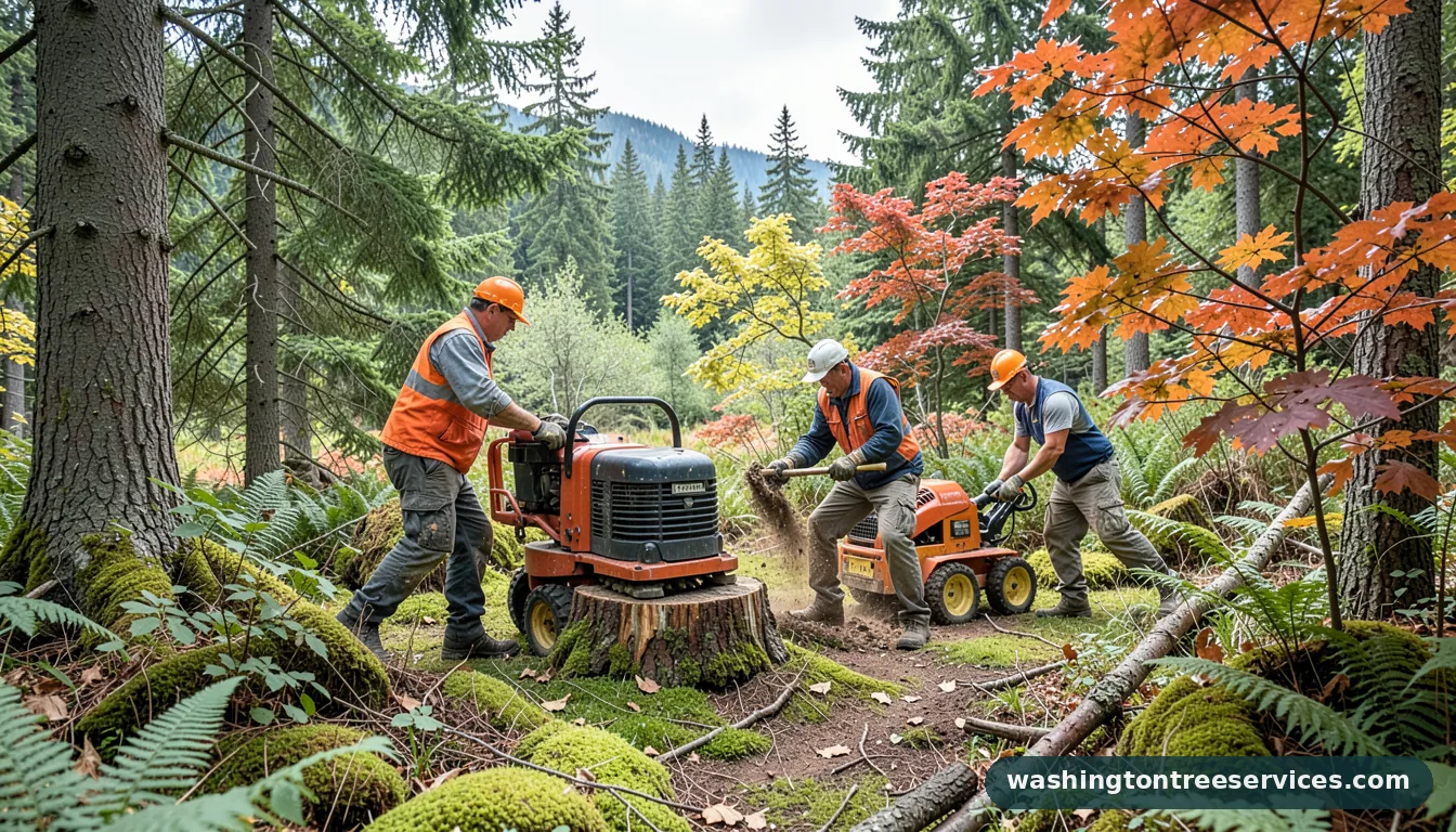 Completed can you rent a stump grinder project by Washington Tree Services can you rent a stump grinder - completed tree work by Washington Tree Services