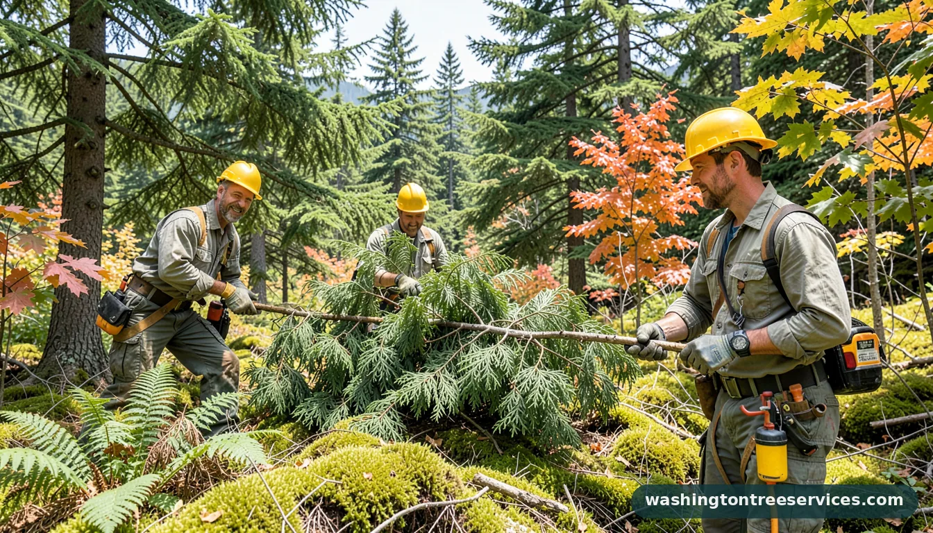 can you trim cedar trees - certified arborists at work in Washington