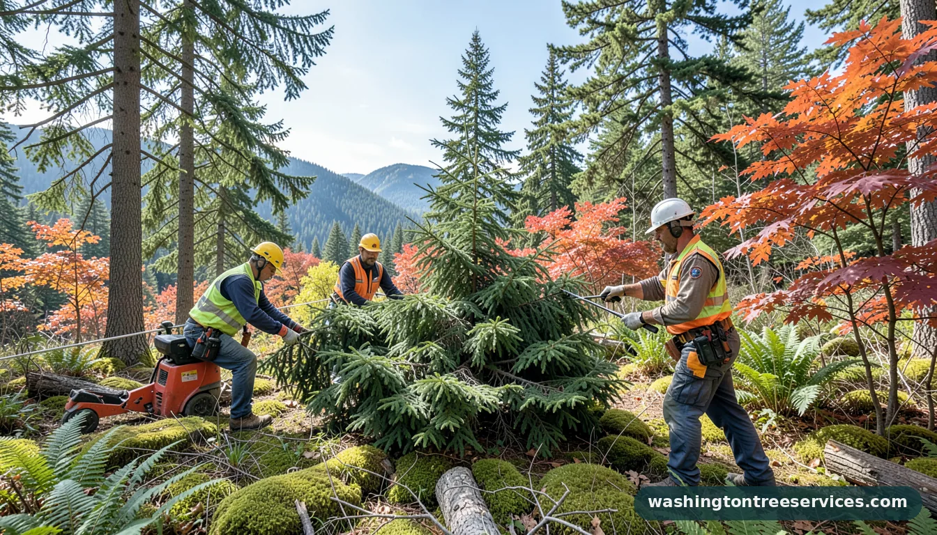 can you trim cedar trees - tree service equipment and crew in Washington