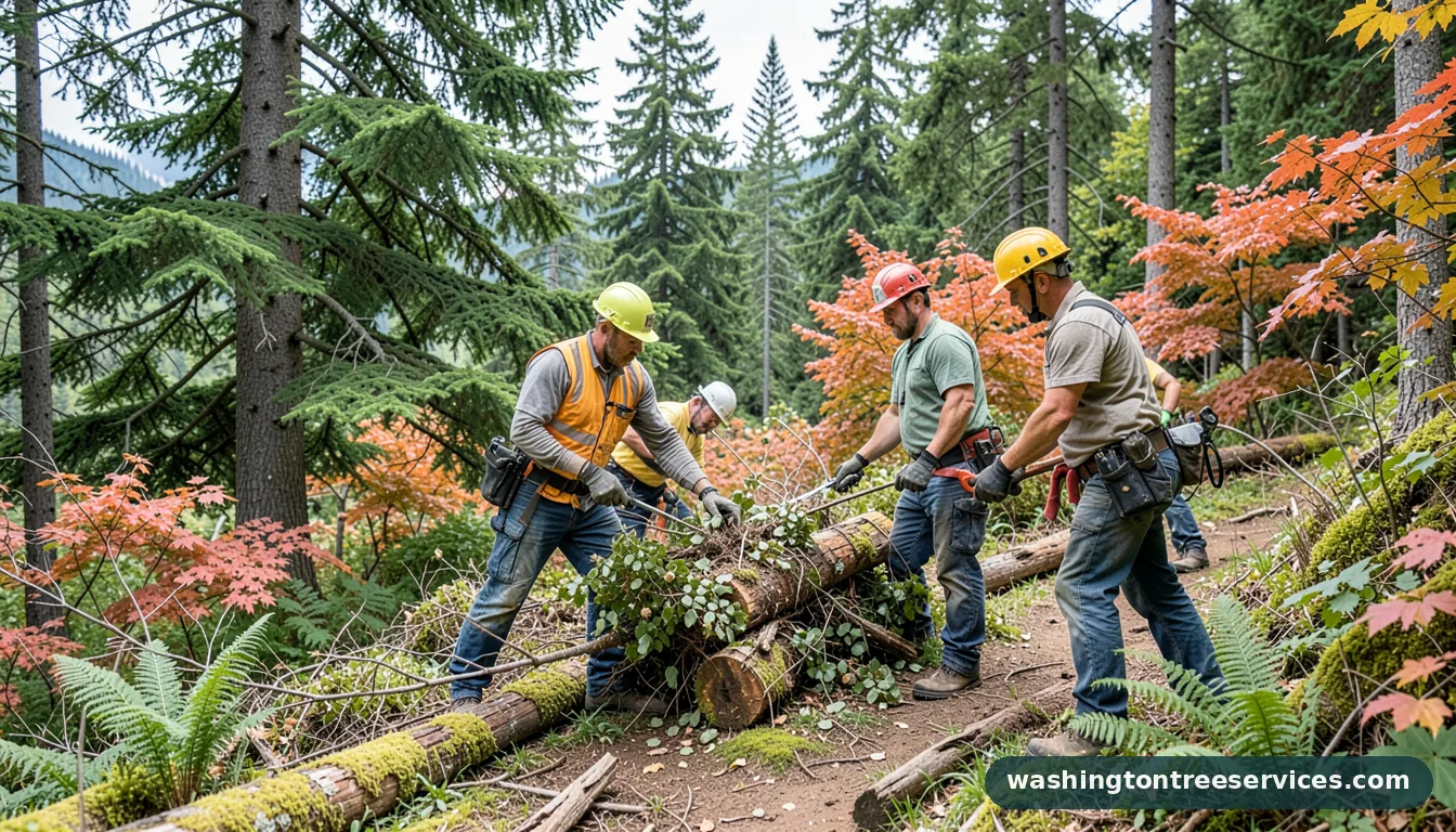 carlos tree service - certified arborists at work in Washington