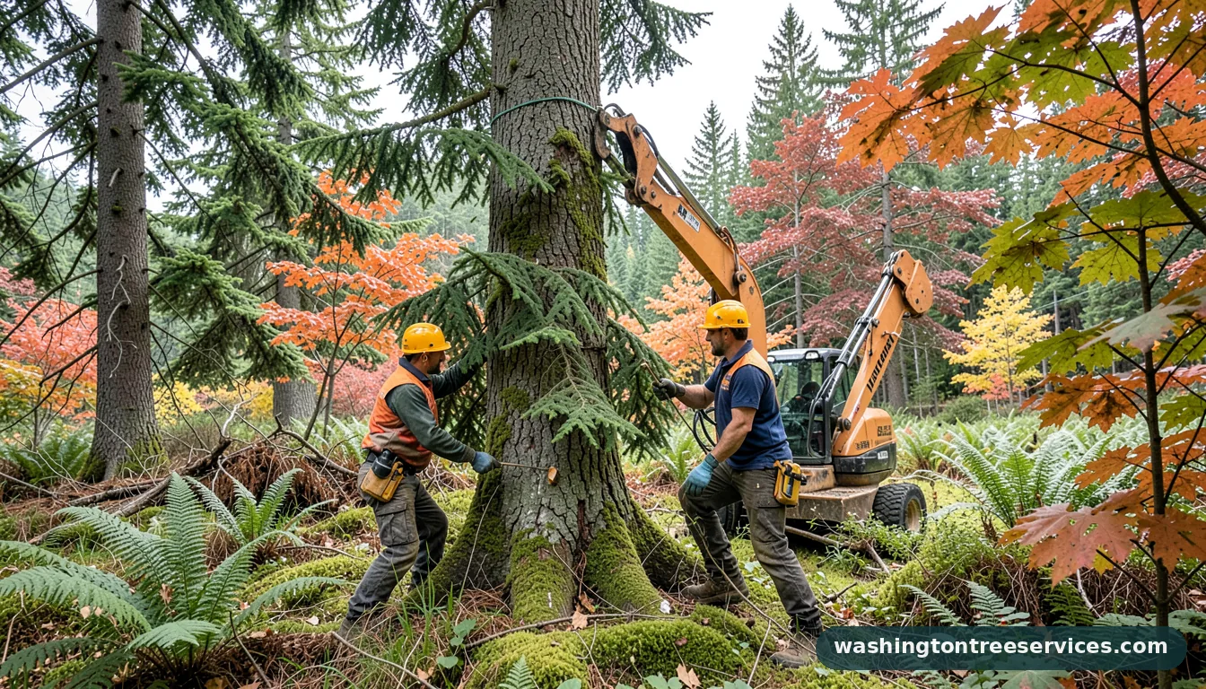 cedar tree maintenance - certified arborists at work in Washington