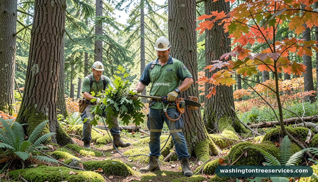 Completed certified arborist project by Washington Tree Services certified arborist - completed tree work by Washington Tree Services