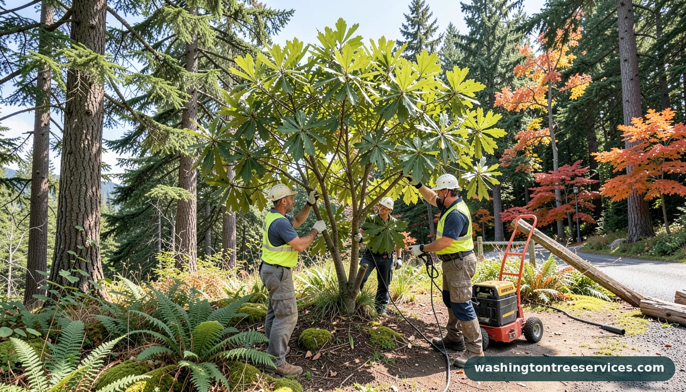 Professional equipment for champaca tree care in Washington champaca tree care - tree service equipment and crew in Washington