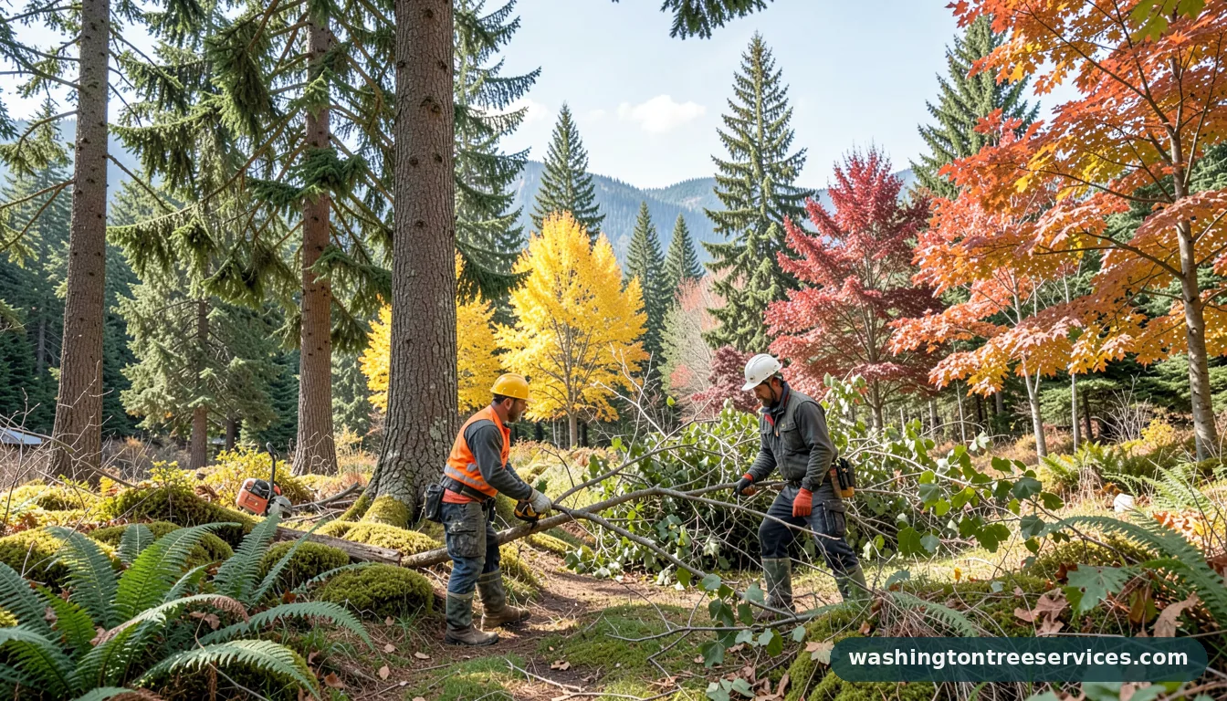 cheapest time of year for tree removal - completed tree work by Washington Tree Services