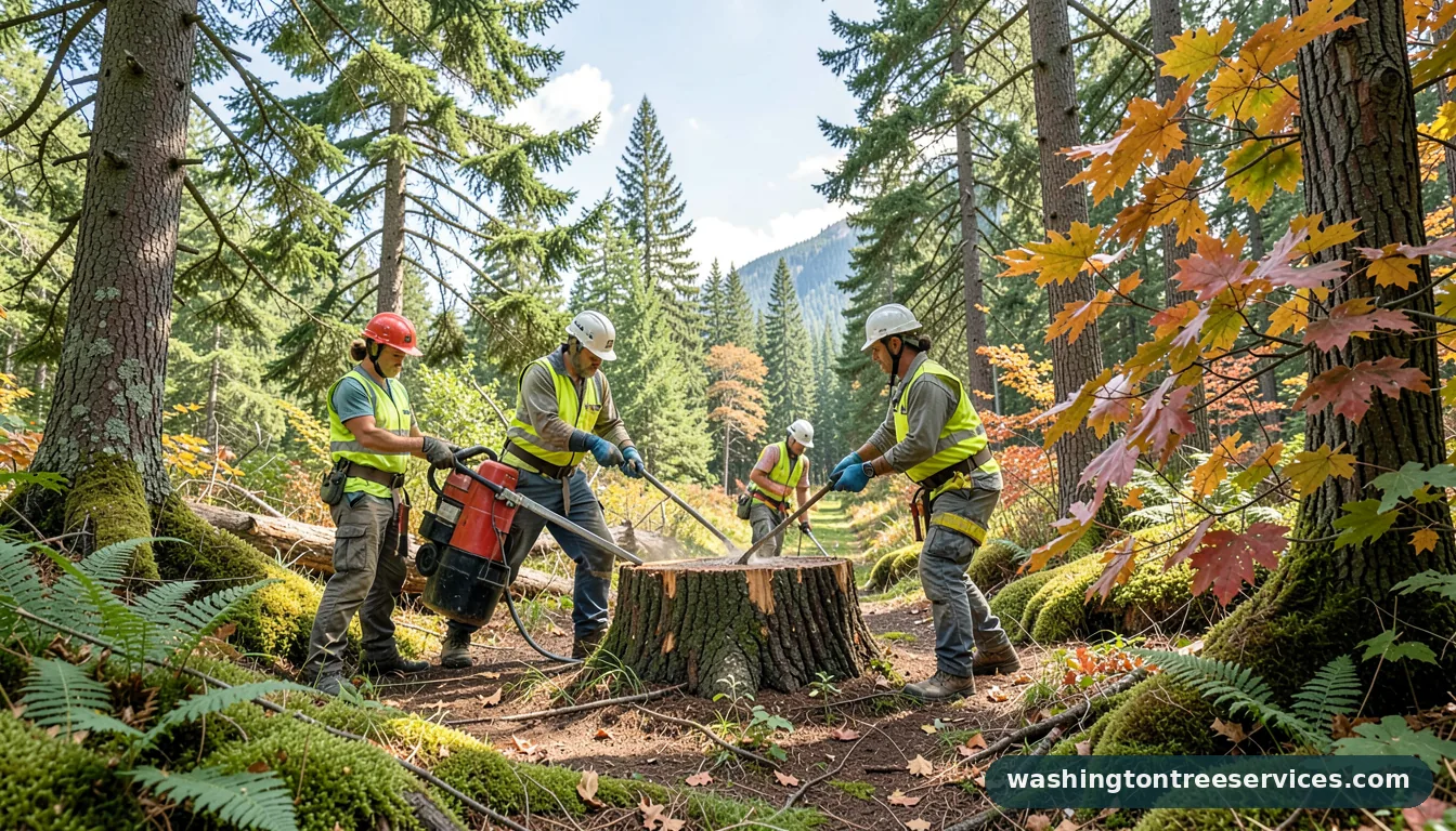 chemical stump remover - tree service equipment and crew in Washington