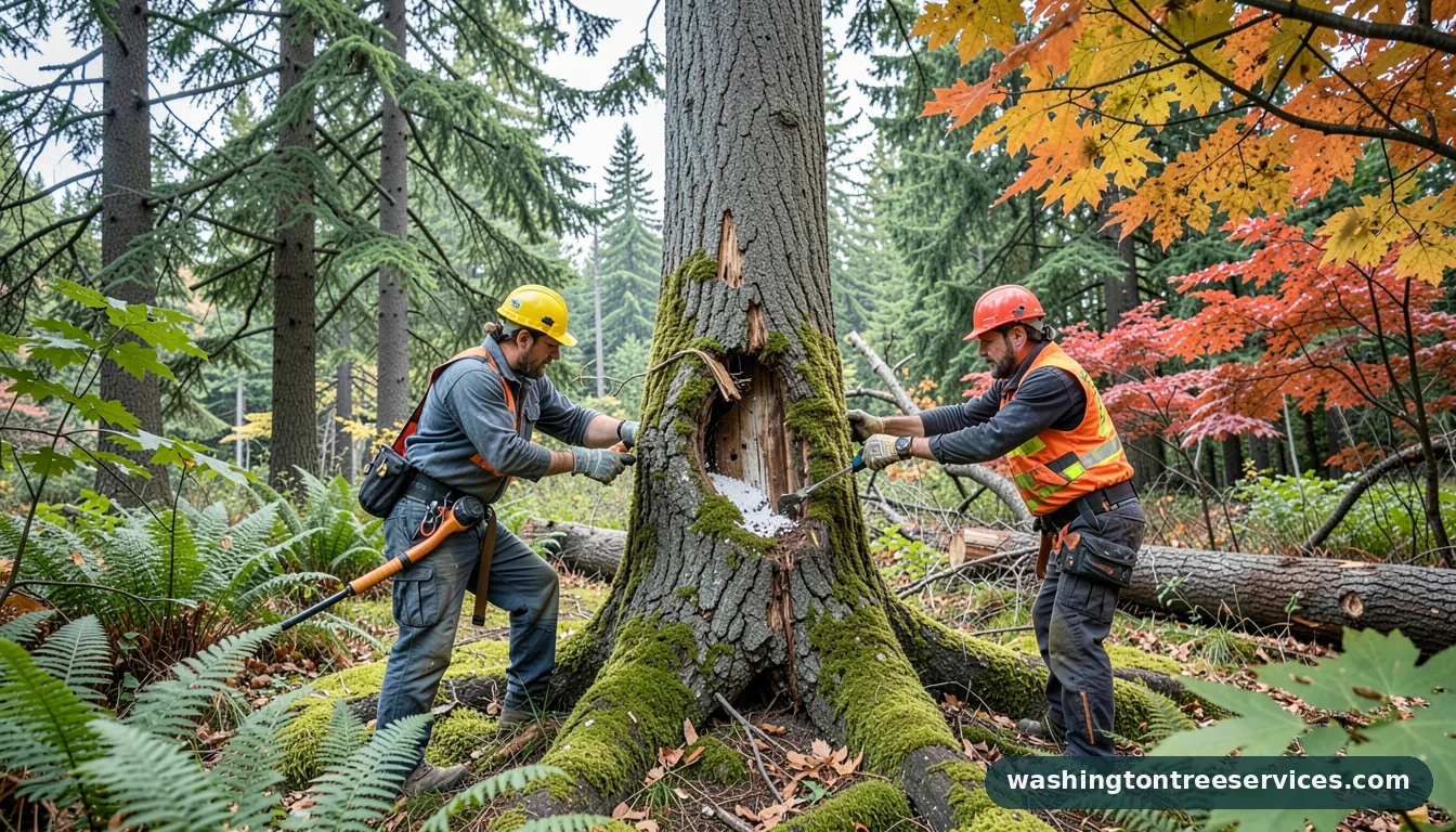 Professional equipment for chipping tree in Washington chipping tree - tree service equipment and crew in Washington