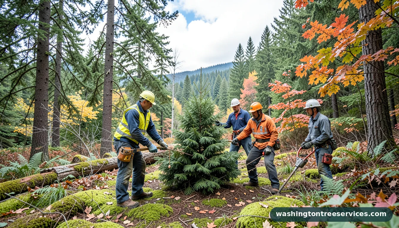 Professional equipment for christmas tree cutting near me in Washington christmas tree cutting near me - tree service equipment and crew in Washington
