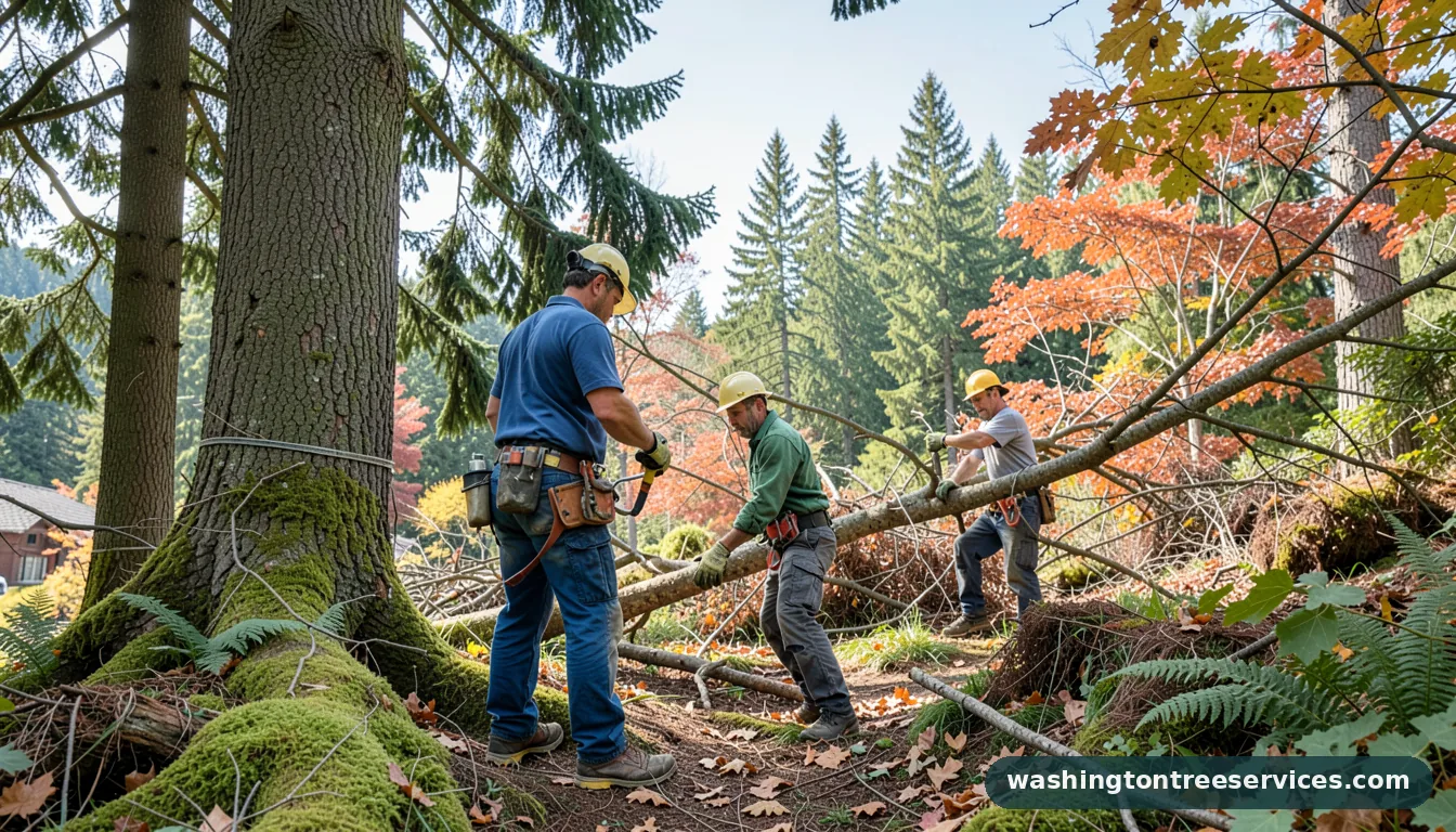Completed city of bellevue tree removal project by Washington Tree Services city of bellevue tree removal - completed tree work by Washington Tree Services