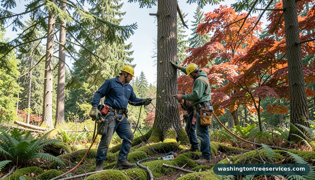 Certified arborists handling city of seattle tree trimming in Washington city of seattle tree trimming - certified arborists at work in Washington