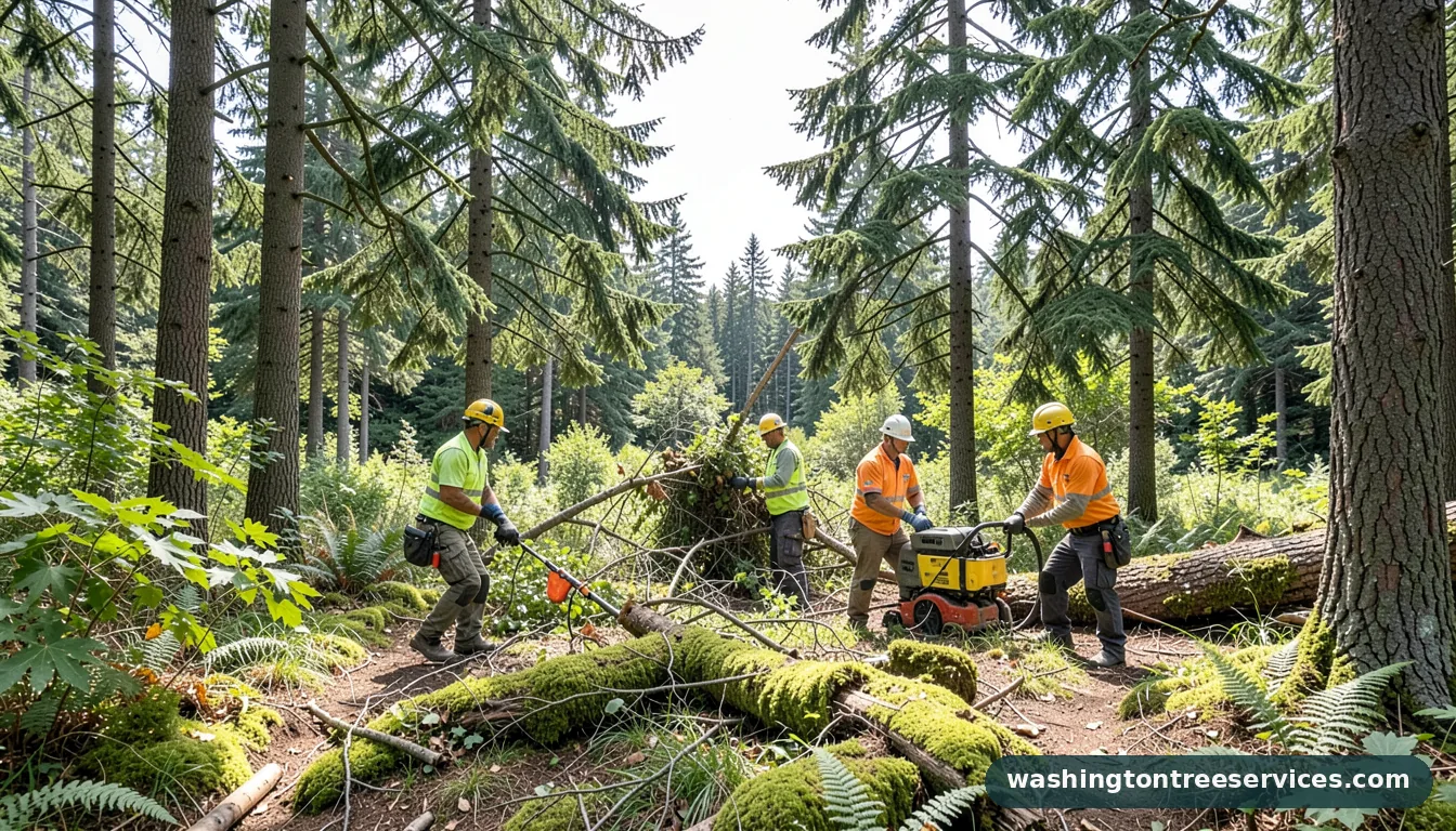 Completed city of shoreline tree removal project by Washington Tree Services city of shoreline tree removal - completed tree work by Washington Tree Services