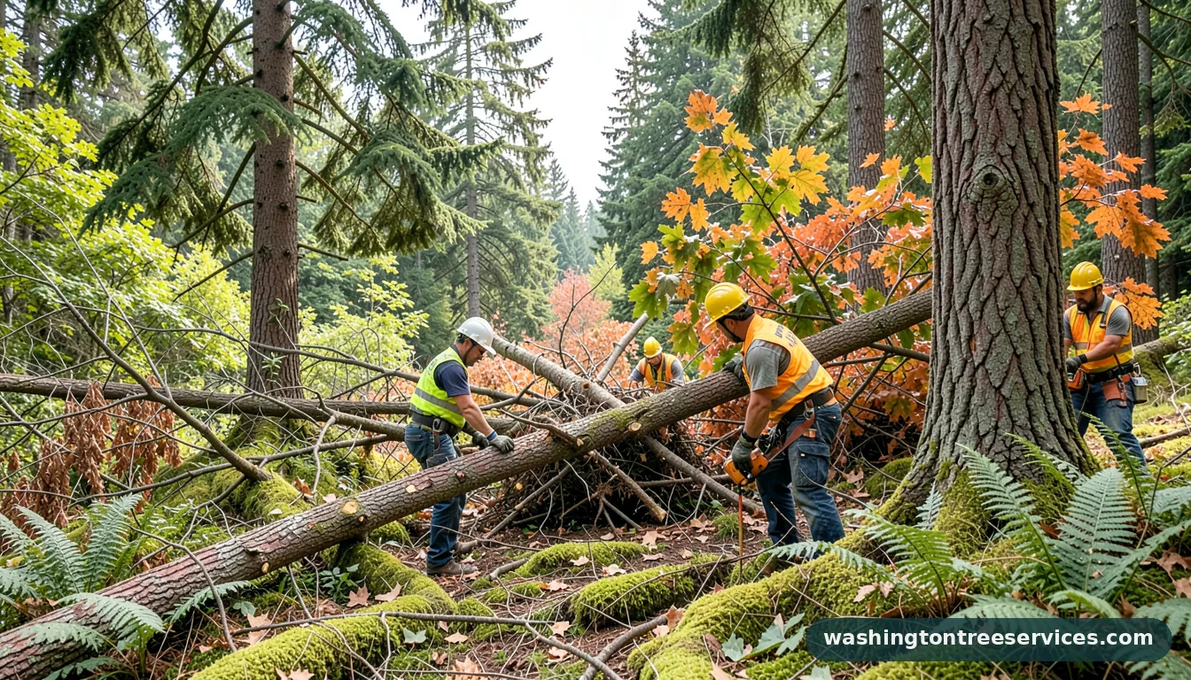 city of tacoma tree removal - tree service equipment and crew in Washington