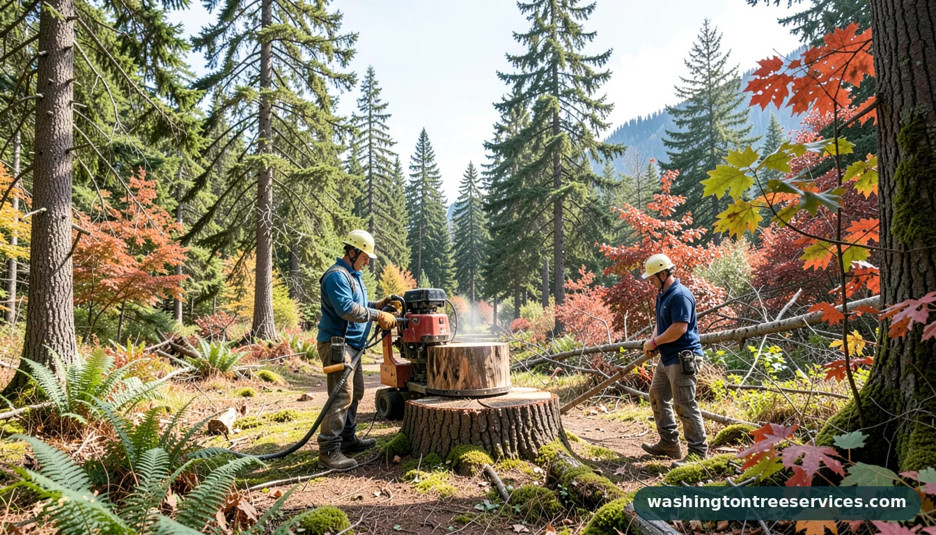 commercial stump grinder in Washington | Washington Tree Services commercial stump grinder - professional tree service in Washington