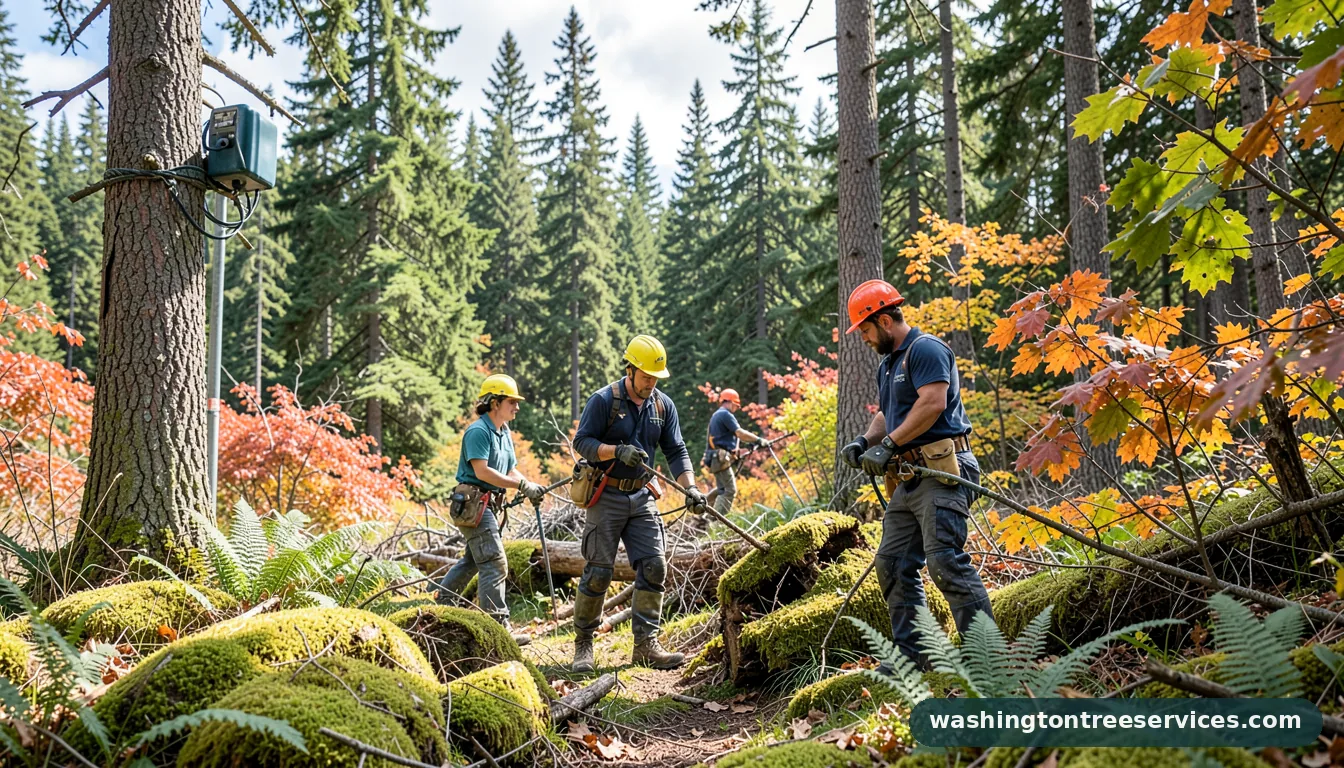 Professional equipment for commercial tree service in Washington commercial tree service - tree service equipment and crew in Washington