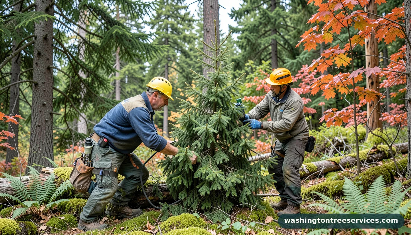 conifer tree care - certified arborists at work in Washington