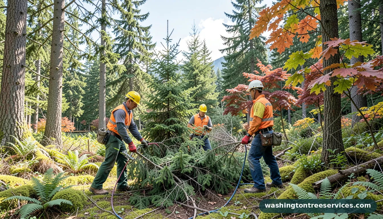 conifer tree care - tree service equipment and crew in Washington