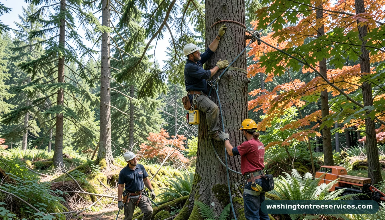contract tree climber - tree service equipment and crew in Washington