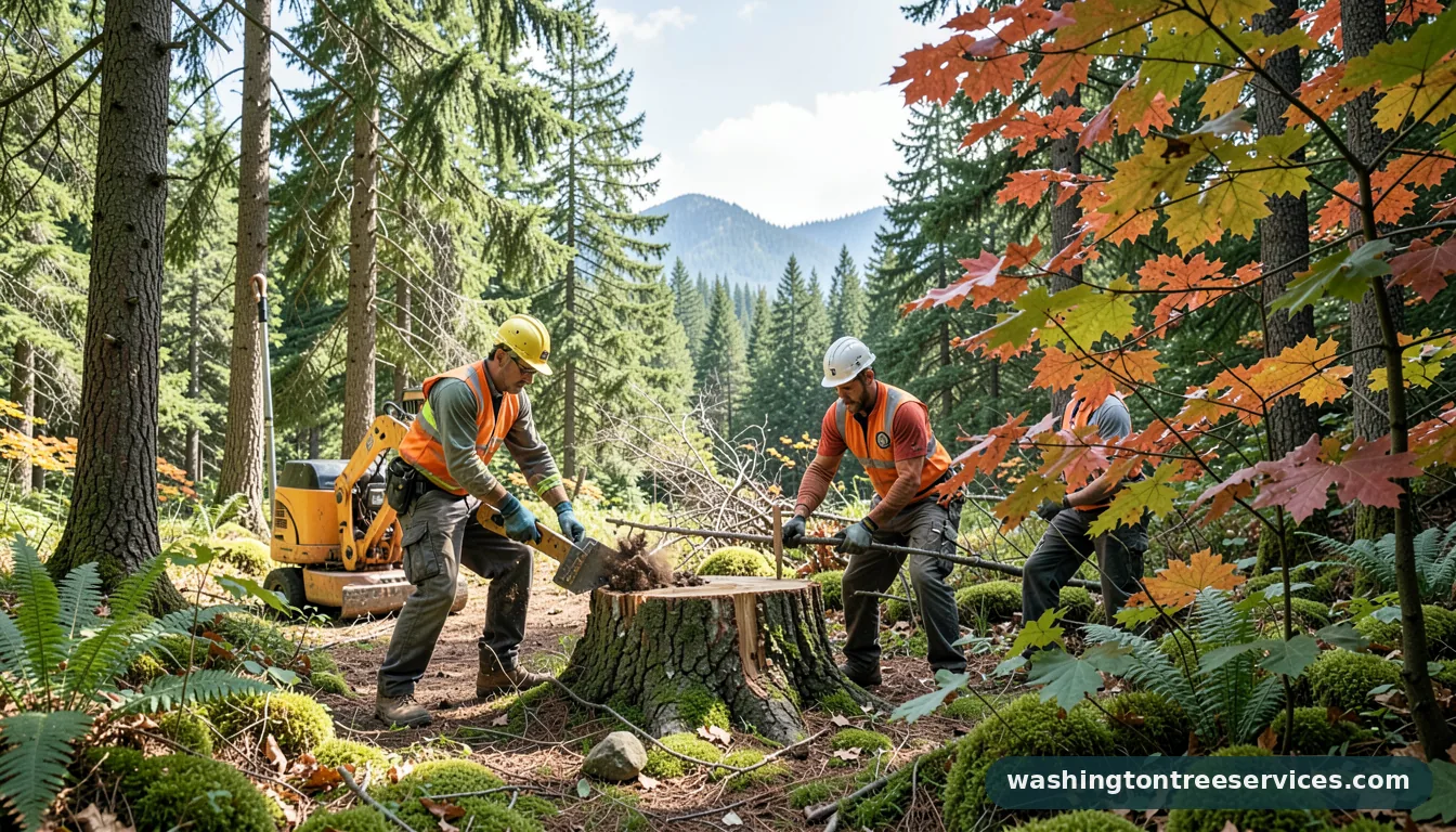 cost for stump removal - certified arborists at work in Washington