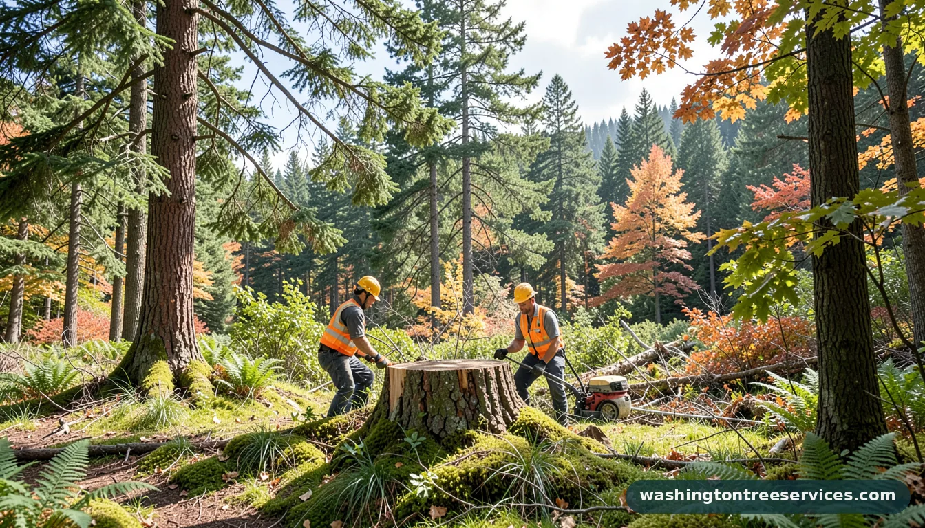 cost for stump removal - completed tree work by Washington Tree Services