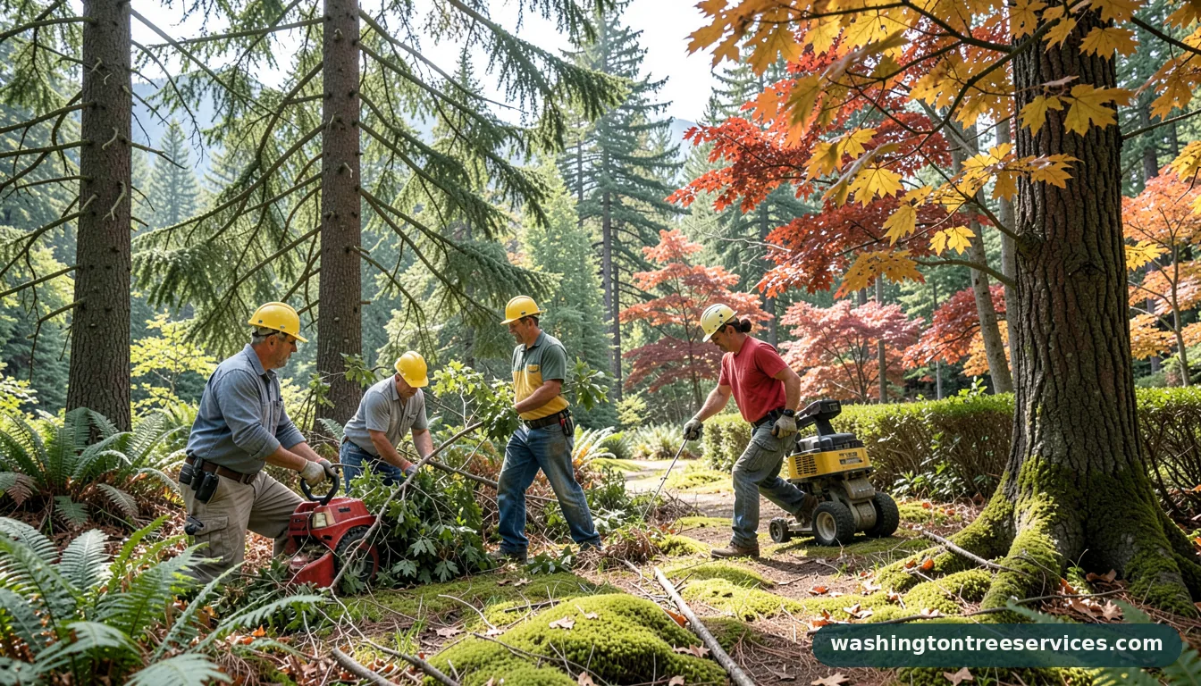 cost of hedge trimming - completed tree work by Washington Tree Services