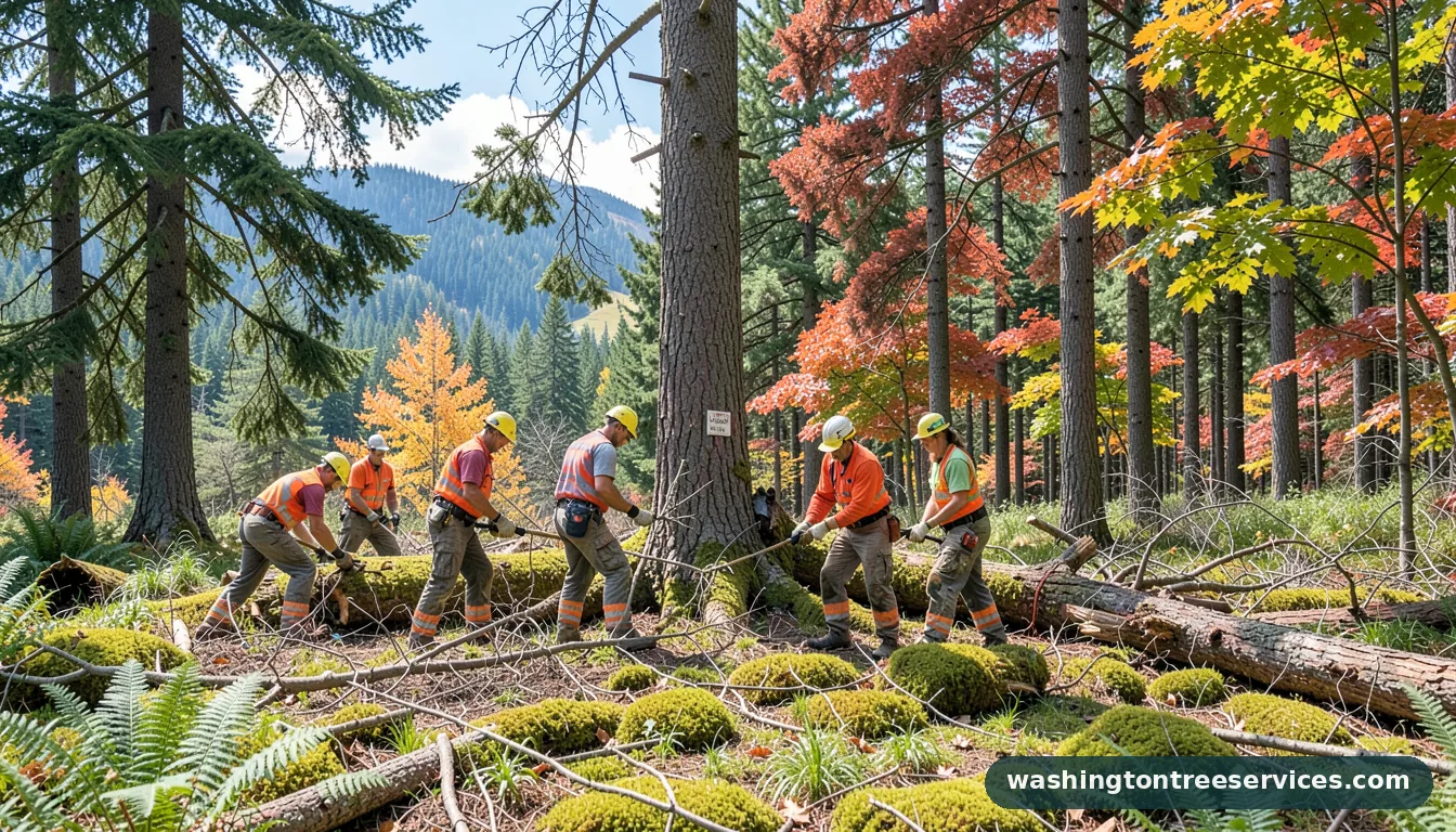 Completed cost of tree clearing project by Washington Tree Services cost of tree clearing - completed tree work by Washington Tree Services