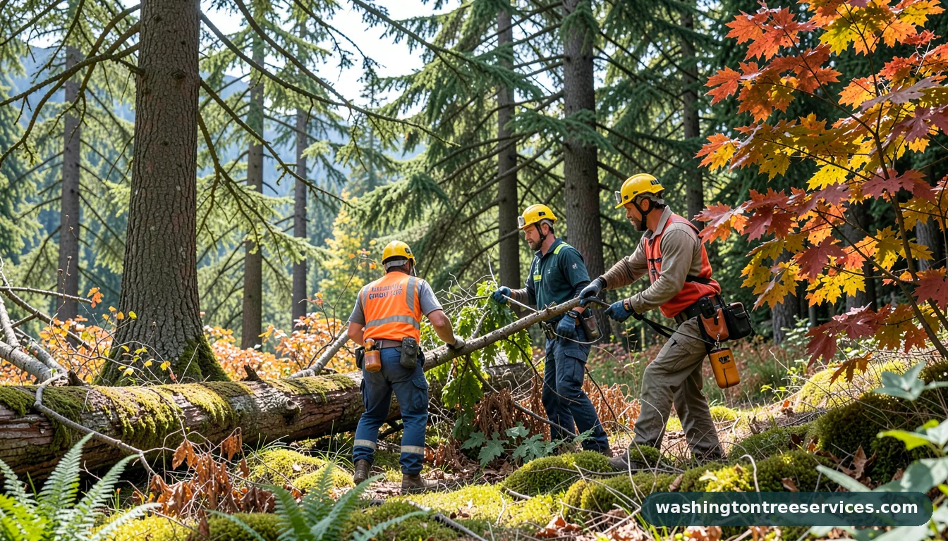 Professional equipment for cost of tree removal in Washington cost of tree removal - tree service equipment and crew in Washington