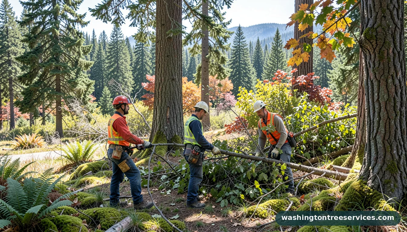 Completed cost of tree removal project by Washington Tree Services cost of tree removal - completed tree work by Washington Tree Services