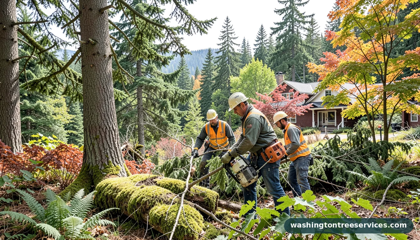 cost of tree trimming - completed tree work by Washington Tree Services