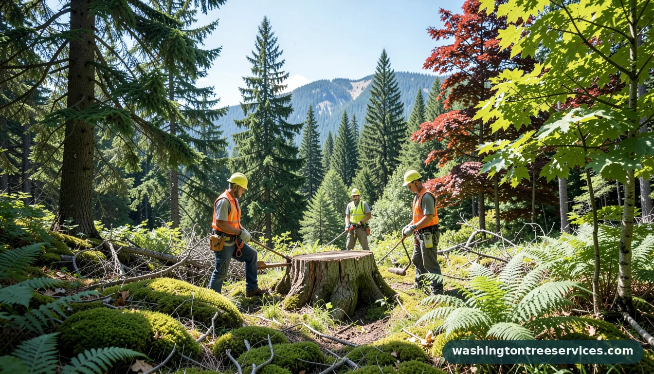 cost to get stump ground - professional tree service in Washington