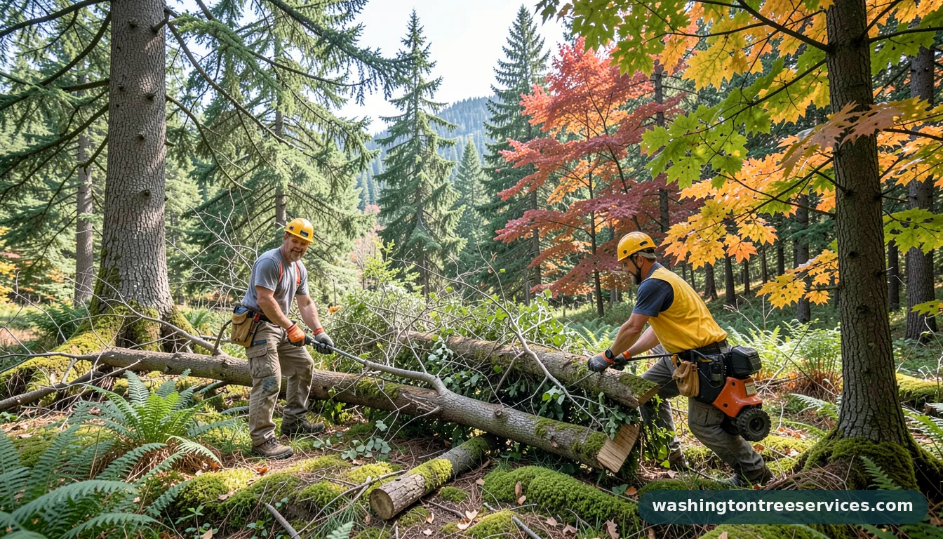 cost to have tree trimmed - completed tree work by Washington Tree Services