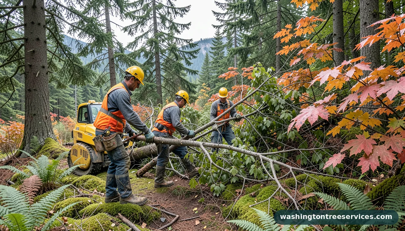 cost to take a tree down - certified arborists at work in Washington