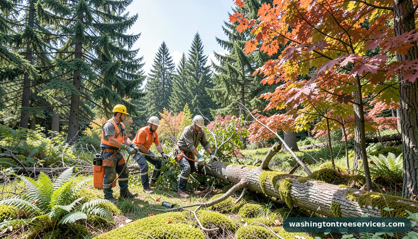 cost to take a tree down - completed tree work by Washington Tree Services