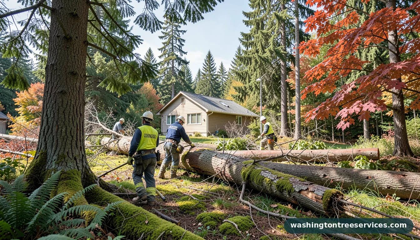 Completed covington tree removal project by Washington Tree Services covington tree removal - completed tree work by Washington Tree Services