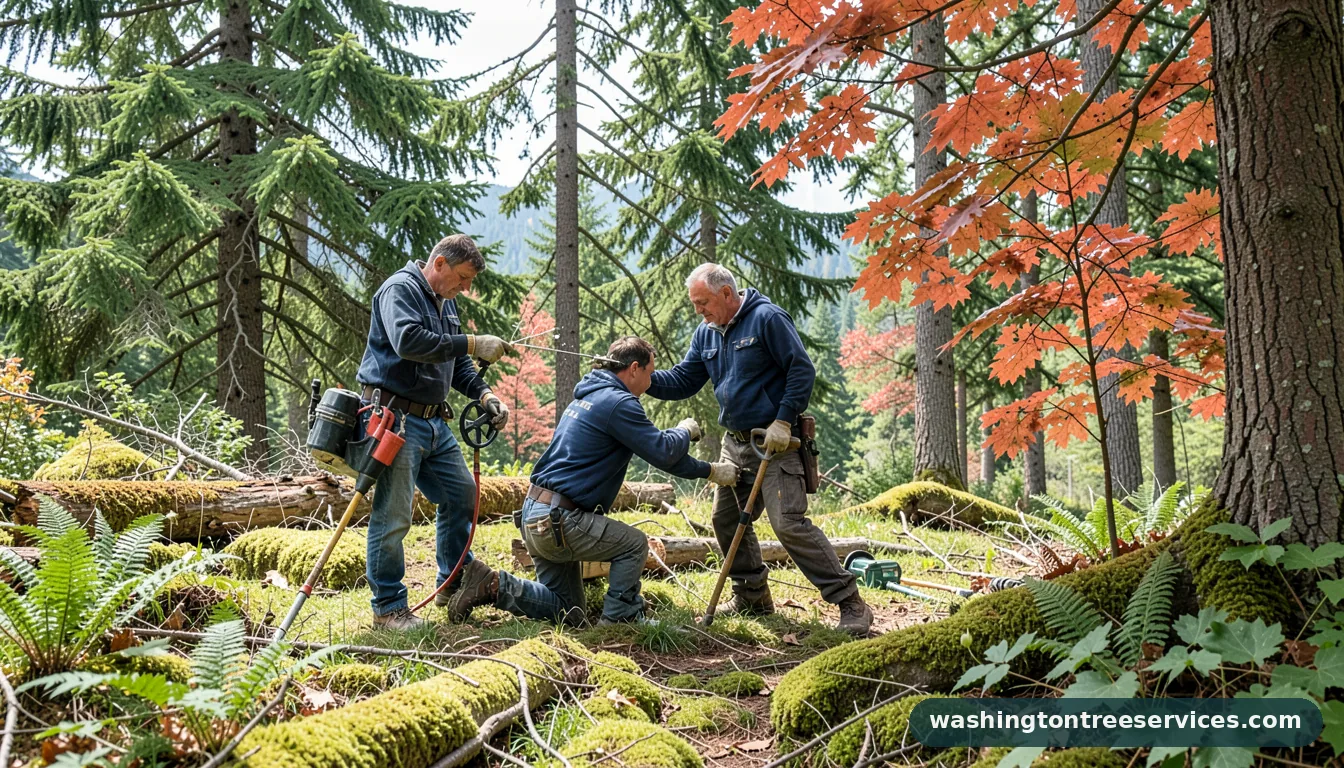 crown reduction pruning - completed tree work by Washington Tree Services
