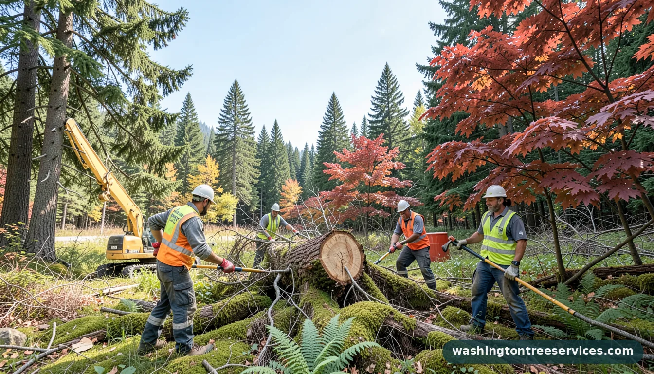 cut tree to ground level - professional tree service in Washington