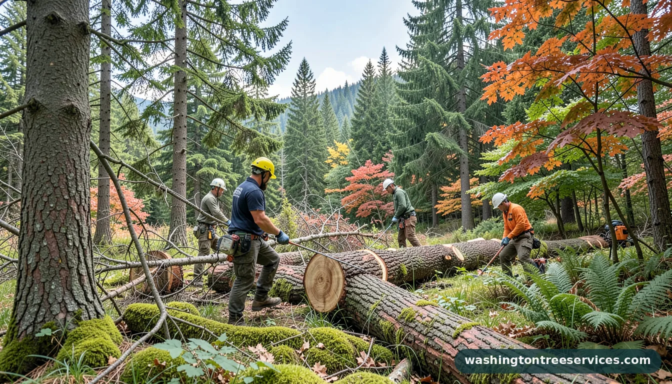 Professional equipment for cut trees in Washington cut trees - tree service equipment and crew in Washington