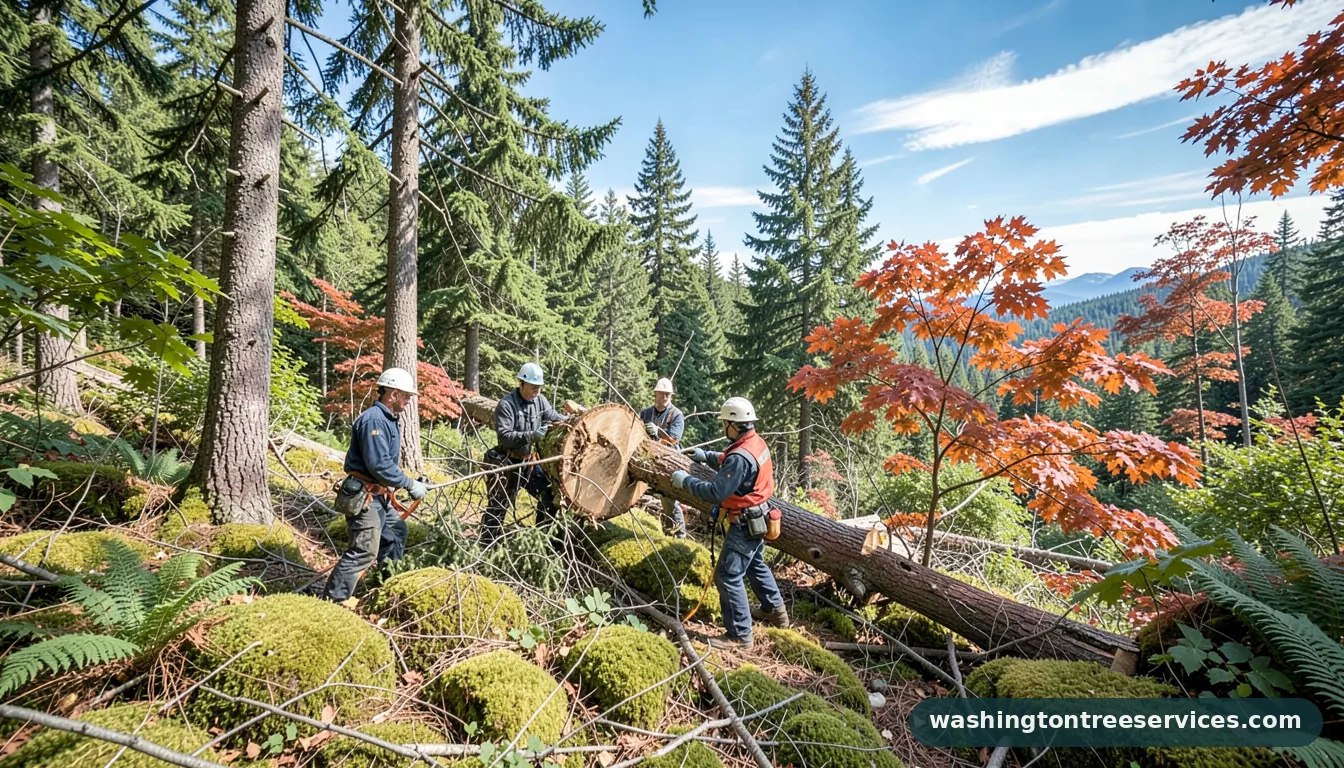 cutting a tree in Washington | Washington Tree Services cutting a tree - professional tree service in Washington