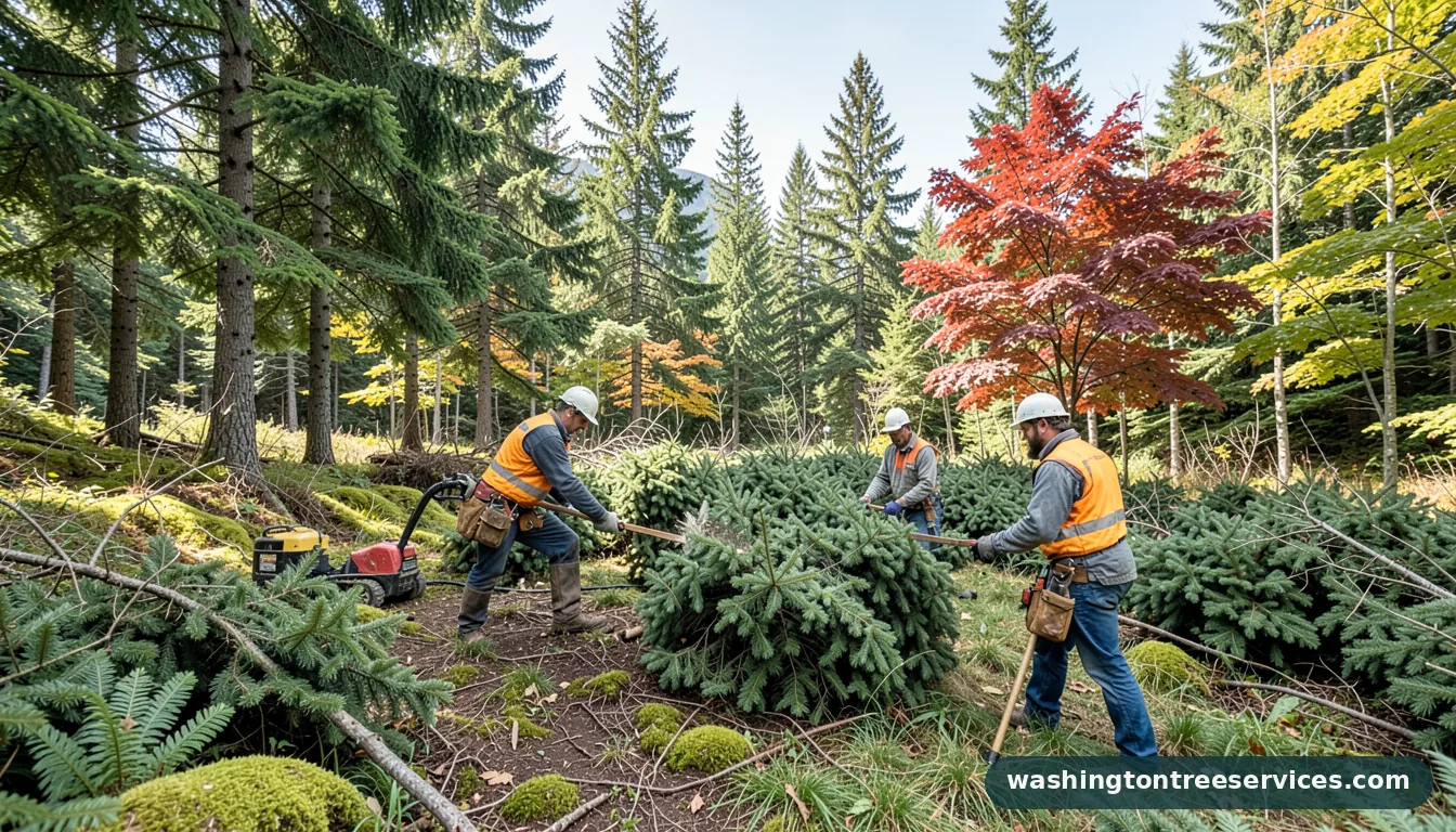 cutting down christmas trees in Washington | Washington Tree Services cutting down christmas trees - professional tree service in Washington